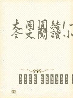 大团圆结1一6全文阅读小说