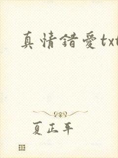 真情错爱txt封面