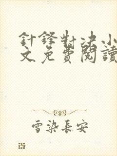 针锋对决小说全文免费阅读完整版
