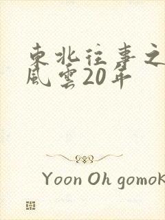 东北往事之黑道风云20年封面