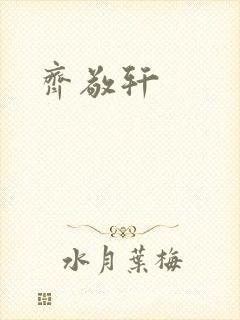 齐敬轩封面