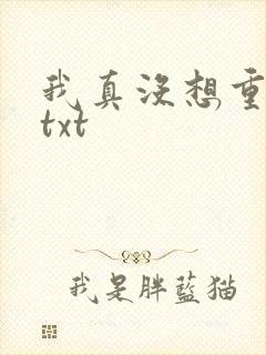 我真没想重生啊txt