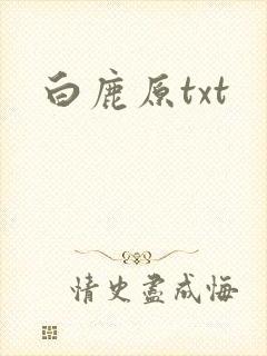 白鹿原txt