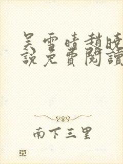 吴雪晴赵晓东小说免费阅读