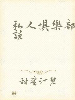 私人俱乐部 小说封面