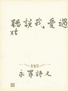 听说我爱过你txt