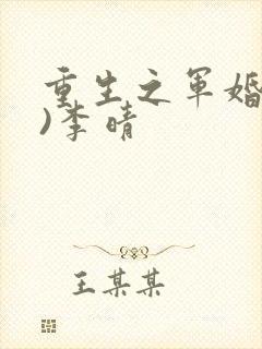 重生之军婚(h)李晴封面