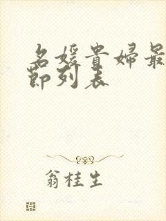 名媛贵妇最新章节列表