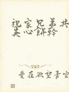祝家兄弟共享后夹心饼干