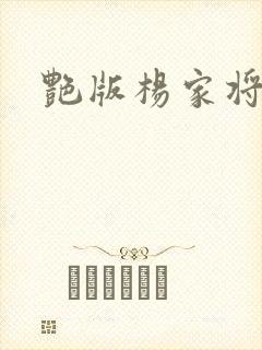艳版杨家将封面