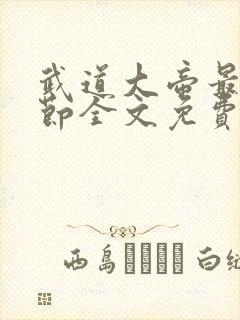 武道大帝最新章节全文免费阅读