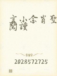 言小念肖圣免费阅读封面