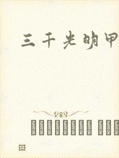 三千光明甲