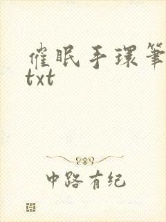 催眠手环笔趣阁txt