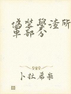 伪装学渣所有开车部分