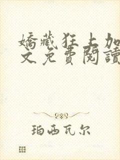 娇藏狂上加狂全文免费阅读笔趣阁