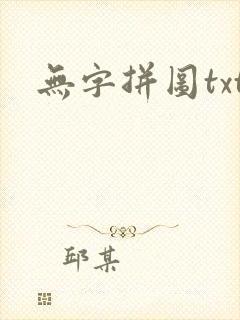 无字拼图txt封面