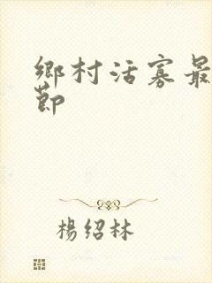 乡村活寡最新章节