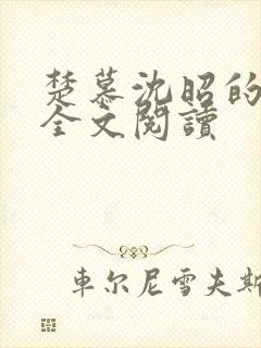 楚慕沈昭的小说全文阅读封面