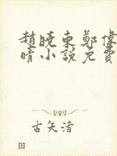 赵晓东郑伟吴雪晴小说免费阅读封面