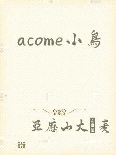 acome小鸟封面