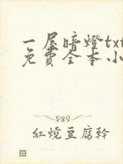 一屋暗灯txt免费全本小说电子书封面
