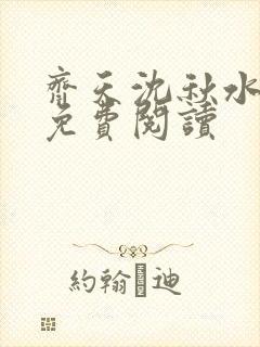 齐天沈秋水小说免费阅读封面
