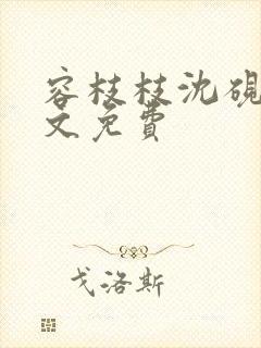 容枝枝沈砚书全文免费封面