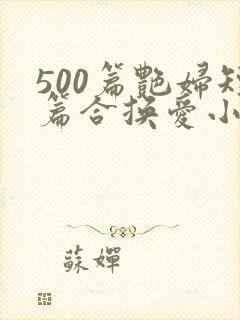 500篇艳妇短篇合换爱小说封面