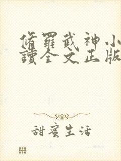 修罗武神小说阅读全文正版