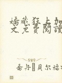 娇藏狂上加狂全文免费阅读笔趣阁