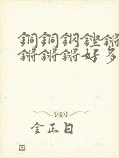 铜铜钢铿锵锵锵锵锵锵好多少阅读封面