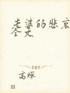 老婆的悲哀小说全文封面
