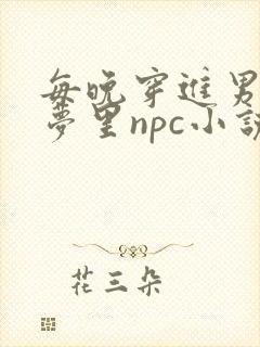 每晚穿进男神的梦里npc小说