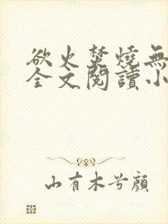 欲火焚烧无删减全文阅读小说