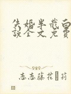 失婚半截白菜小说全文免费阅读