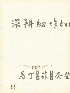 深耕细作txt