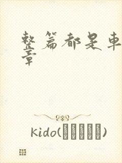 整篇都是车的文章