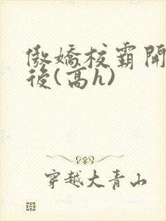 傲娇校霸开荤以后(高h)