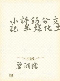 小诗的公交车日记 半煤化工