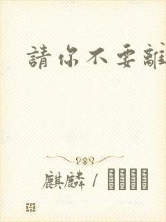 请你不要离开我