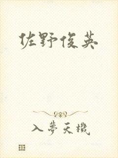 佐野俊英封面
