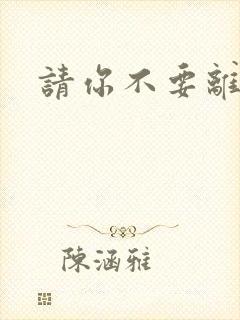 请你不要离开我