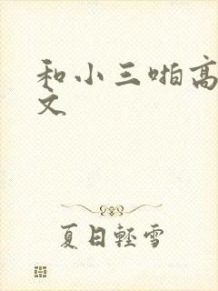和小三啪高辣h文
