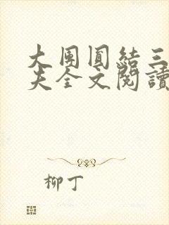 大团圆结三女一夫全文阅读封面