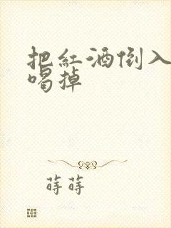 把红酒倒入b里喝掉封面