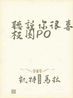 听说你很喜欢我校园PO封面
