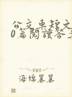 公交车短文100篇阅读答案封面