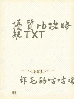 优质rb攻略系统TXT