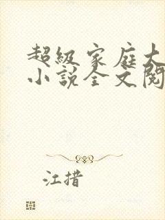 超级家庭大杂烩小说全文阅读